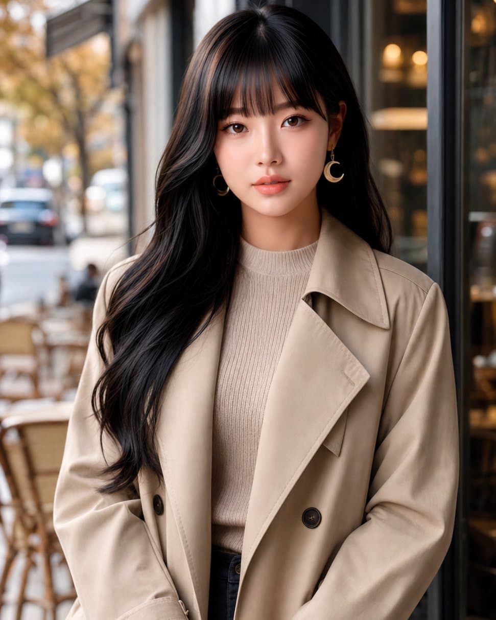 유나 — 가을 초입 도시 거리